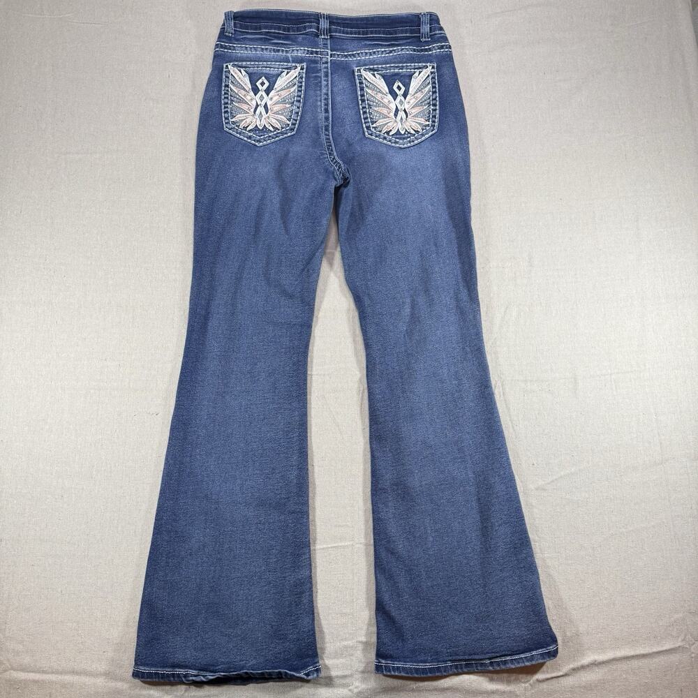 Legend Womens Size 11 Bootcut Jeans Embroidered Studded Pockets Denim Y2K